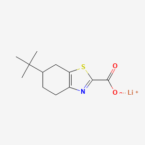 molecular formula C12H16LiNO2S B2809495 Lithium;6-tert-butyl-4,5,6,7-tetrahydro-1,3-benzothiazole-2-carboxylate CAS No. 1803596-74-8
