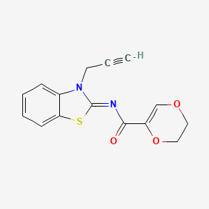 N-(3-prop-2-ynyl-1,3-benzothiazol-2-ylidene)-2,3-dihydro-1,4-dioxine-5-carboxamide