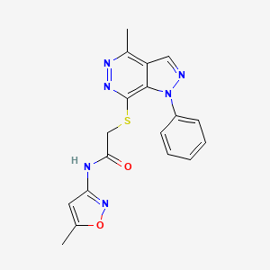 2-((4-methyl-1-phenyl-1H-pyrazolo[3,4-d]pyridazin-7-yl)thio)-N-(5-methylisoxazol-3-yl)acetamide