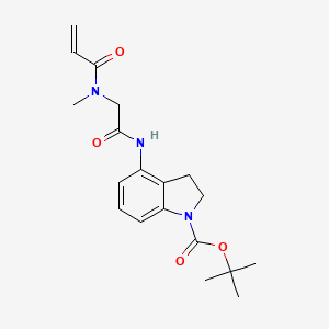 Tert-butyl 4-[[2-[methyl(prop-2-enoyl)amino]acetyl]amino]-2,3-dihydroindole-1-carboxylate