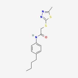 N-(4-butylphenyl)-2-[(5-methyl-1,3,4-thiadiazol-2-yl)sulfanyl]acetamide