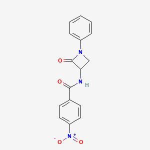 4-nitro-N-(2-oxo-1-phenylazetidin-3-yl)benzamide