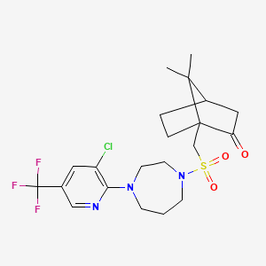 1-(((4-(3-Chloro-5-(trifluoromethyl)(2-pyridyl))(1,4-diazaperhydroepinyl))sulfonyl)methyl)-7,7-dimethylbicyclo[2.2.1]heptan-2-one