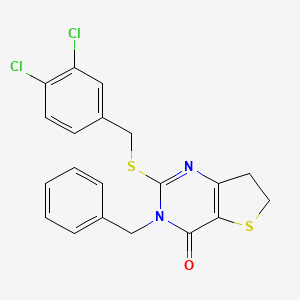 3-benzyl-2-((3,4-dichlorobenzyl)thio)-6,7-dihydrothieno[3,2-d]pyrimidin-4(3H)-one