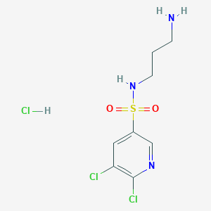 N-(3-Aminopropyl)-5,6-dichloropyridine-3-sulfonamide;hydrochloride