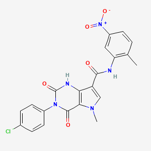 3-(4-chlorophenyl)-5-methyl-N-(2-methyl-5-nitrophenyl)-2,4-dioxo-2,3,4,5-tetrahydro-1H-pyrrolo[3,2-d]pyrimidine-7-carboxamide