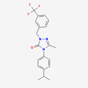 molecular formula C20H20F3N3O B2809535 4-(4-isopropylphenyl)-5-methyl-2-[3-(trifluoromethyl)benzyl]-2,4-dihydro-3H-1,2,4-triazol-3-one CAS No. 860785-32-6