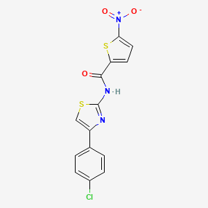 N-[4-(4-chlorophenyl)-1,3-thiazol-2-yl]-5-nitrothiophene-2-carboxamide