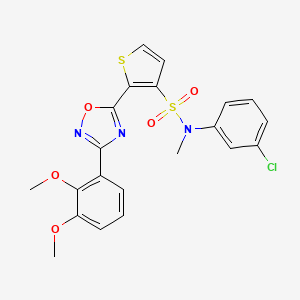 N-(3-chlorophenyl)-2-[3-(2,3-dimethoxyphenyl)-1,2,4-oxadiazol-5-yl]-N-methylthiophene-3-sulfonamide