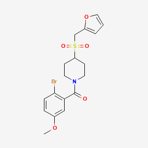 (2-Bromo-5-methoxyphenyl)(4-((furan-2-ylmethyl)sulfonyl)piperidin-1-yl)methanone