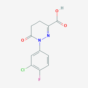 molecular formula C11H8ClFN2O3 B2809543 1-(3-氯-4-氟苯基)-6-氧代-4,5-二氢吡啶嗪-3-羧酸 CAS No. 2225135-93-1