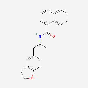 molecular formula C22H21NO2 B2809549 N-(1-(2,3-dihydrobenzofuran-5-yl)propan-2-yl)-1-naphthamide CAS No. 2034349-65-8