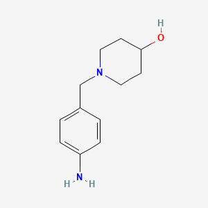 molecular formula C12H18N2O B2809559 1-[(4-氨基苯基)甲基]哌啶-4-醇 CAS No. 262368-63-8