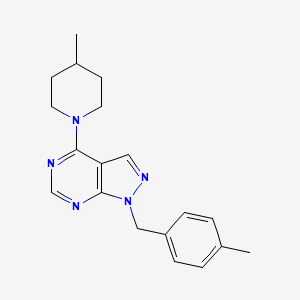 molecular formula C19H23N5 B2809573 1-(4-methylbenzyl)-4-(4-methylpiperidin-1-yl)-1H-pyrazolo[3,4-d]pyrimidine CAS No. 612524-16-0