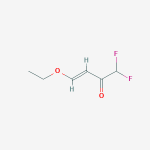 molecular formula C6H8F2O2 B2809586 4-Ethoxy-1,1-difluorobut-3-en-2-one CAS No. 285135-89-9; 375856-23-8
