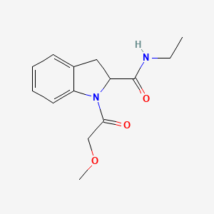 molecular formula C14H18N2O3 B2809598 N-ethyl-1-(2-methoxyacetyl)indoline-2-carboxamide CAS No. 1103515-28-1