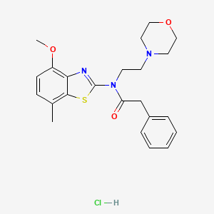 N-(4-methoxy-7-methylbenzo[d]thiazol-2-yl)-N-(2-morpholinoethyl)-2-phenylacetamide hydrochloride