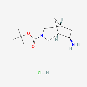 Tert-butyl (1S,5S,6R)-6-amino-3-azabicyclo[3.2.1]octane-3-carboxylate;hydrochloride