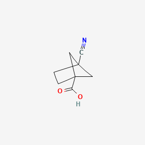 molecular formula C8H9NO2 B2809604 4-Cyanobicyclo[2.1.1]hexane-1-carboxylic acid CAS No. 2092839-61-5