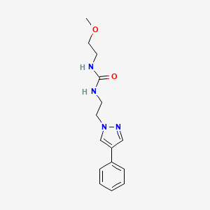 molecular formula C15H20N4O2 B2809624 1-(2-甲氧基乙基)-3-(2-(4-苯基-1H-吡唑-1-基)乙基)脲 CAS No. 2034551-36-3