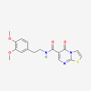 molecular formula C17H17N3O4S B2809626 N-[2-(3,4-dimethoxyphenyl)ethyl]-5-oxo-5H-[1,3]thiazolo[3,2-a]pyrimidine-6-carboxamide CAS No. 851943-67-4