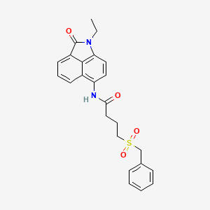 molecular formula C24H24N2O4S B2809628 4-(benzylsulfonyl)-N-(1-ethyl-2-oxo-1,2-dihydrobenzo[cd]indol-6-yl)butanamide CAS No. 923413-05-2