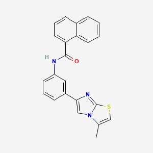 molecular formula C23H17N3OS B2809630 N-(3-(3-methylimidazo[2,1-b]thiazol-6-yl)phenyl)-1-naphthamide CAS No. 921163-03-3