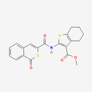 molecular formula C20H17NO4S2 B2809632 甲基 2-{[(1-氧代-1H-异硫色烯-3-基)羰基]氨基}-4,5,6,7-四氢-1-苯并噻吩-3-羧酸酯 CAS No. 950383-49-0