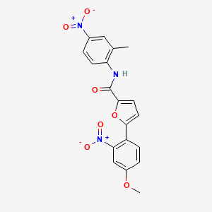 molecular formula C19H15N3O7 B2809639 5-(4-甲氧基-2-硝基苯基)-N-(2-甲基-4-硝基苯基)呋喃-2-羧酰胺 CAS No. 887348-76-7