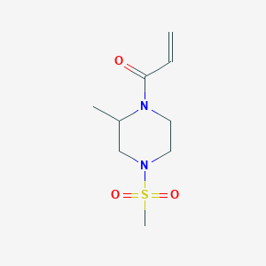molecular formula C9H16N2O3S B2809641 1-(2-Methyl-4-methylsulfonylpiperazin-1-yl)prop-2-en-1-one CAS No. 2361655-78-7