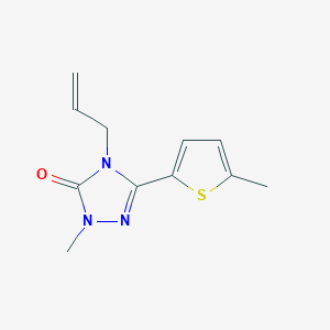 molecular formula C11H13N3OS B2809643 1-methyl-3-(5-methylthiophen-2-yl)-4-(prop-2-en-1-yl)-4,5-dihydro-1H-1,2,4-triazol-5-one CAS No. 2201872-92-4