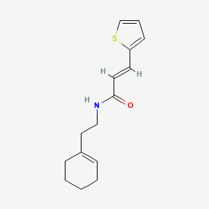 molecular formula C15H19NOS B2809644 (2E)-N-[2-(cyclohex-1-en-1-yl)ethyl]-3-(thiophen-2-yl)prop-2-enamide CAS No. 544663-12-9