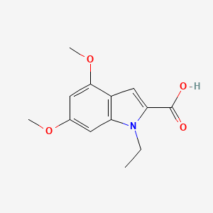 molecular formula C13H15NO4 B2809652 1-Ethyl-4,6-dimethoxy-1h-indole-2-carboxylic acid CAS No. 319906-52-0