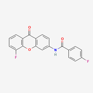 4-fluoro-N-(5-fluoro-9-oxo-9H-xanthen-3-yl)benzamide