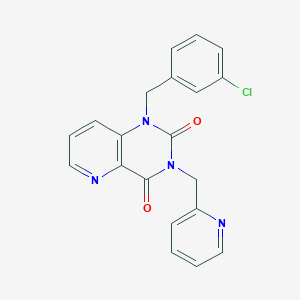 molecular formula C20H15ClN4O2 B2809659 1-(3-chlorobenzyl)-3-(pyridin-2-ylmethyl)pyrido[3,2-d]pyrimidine-2,4(1H,3H)-dione CAS No. 941989-58-8