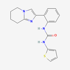 molecular formula C18H18N4OS B2809660 1-(2-(5,6,7,8-Tetrahydroimidazo[1,2-a]pyridin-2-yl)phenyl)-3-(thiophen-2-yl)urea CAS No. 2034463-96-0