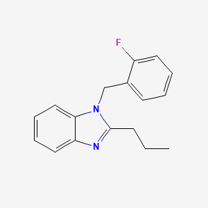 B2809662 1-[(2-Fluorophenyl)methyl]-2-propylbenzimidazole CAS No. 694484-74-7