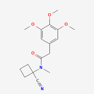 molecular formula C17H22N2O4 B2809684 N-(1-cyanocyclobutyl)-N-methyl-2-(3,4,5-trimethoxyphenyl)acetamide CAS No. 1258722-47-2