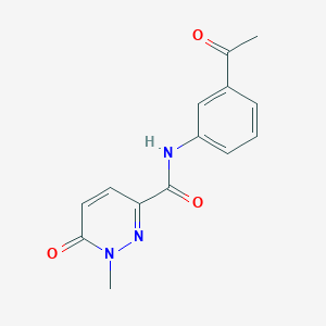 molecular formula C14H13N3O3 B2809685 N-(3-acetylphenyl)-1-methyl-6-oxo-1,6-dihydropyridazine-3-carboxamide CAS No. 790725-24-5
