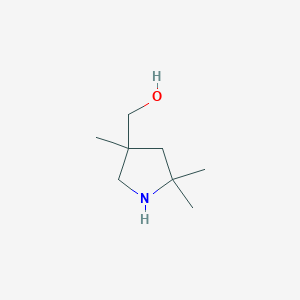 molecular formula C8H17NO B2809690 (3,5,5-Trimethylpyrrolidin-3-yl)methanol CAS No. 2460750-79-0
