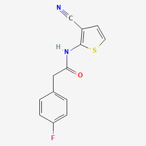 molecular formula C13H9FN2OS B2809696 N-(3-cyanothiophen-2-yl)-2-(4-fluorophenyl)acetamide CAS No. 900000-74-0