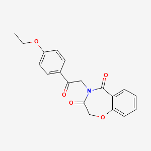 molecular formula C19H17NO5 B2809699 4-(2-(4-ethoxyphenyl)-2-oxoethyl)benzo[f][1,4]oxazepine-3,5(2H,4H)-dione CAS No. 903585-29-5