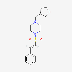 molecular formula C17H24N2O3S B2809702 1-(Oxolan-3-ylmethyl)-4-[(E)-2-phenylethenyl]sulfonylpiperazine CAS No. 1384817-93-9