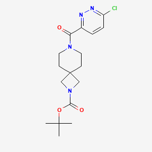 molecular formula C17H23ClN4O3 B2809707 Tert-butyl 7-(6-chloropyridazine-3-carbonyl)-2,7-diazaspiro[3.5]nonane-2-carboxylate CAS No. 2377034-41-6