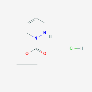 molecular formula C9H17ClN2O2 B2809718 Tert-butyl 1,2,3,6-tetrahydropyridazine-1-carboxylate hydrochloride CAS No. 2044901-38-2