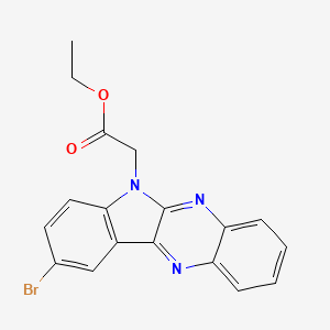 molecular formula C18H14BrN3O2 B2809719 Ethyl (9-bromo-6H-indolo[2,3-b]quinoxalin-6-yl)acetate CAS No. 109321-96-2