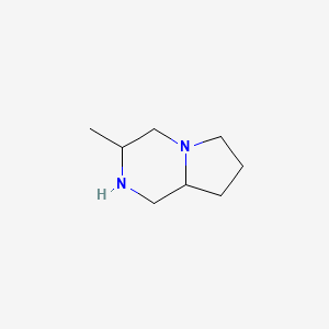 molecular formula C8H16N2 B2809726 3-Methyl-octahydropyrrolo[1,2-a]piperazine CAS No. 1092297-90-9