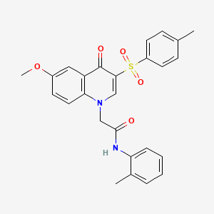molecular formula C26H24N2O5S B2809750 2-(6-methoxy-4-oxo-3-tosylquinolin-1(4H)-yl)-N-(o-tolyl)acetamide CAS No. 902291-65-0