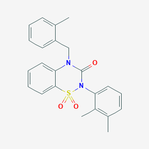 molecular formula C23H22N2O3S B2809751 2-(2,3-dimethylphenyl)-4-(2-methylbenzyl)-2H-1,2,4-benzothiadiazin-3(4H)-one 1,1-dioxide CAS No. 941970-35-0
