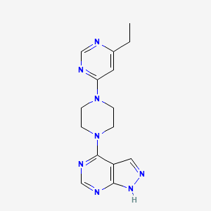 4-[4-(6-Ethylpyrimidin-4-yl)piperazin-1-yl]-1H-pyrazolo[3,4-d]pyrimidine